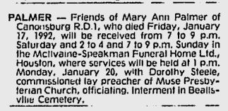 Mary Ann Palmer
